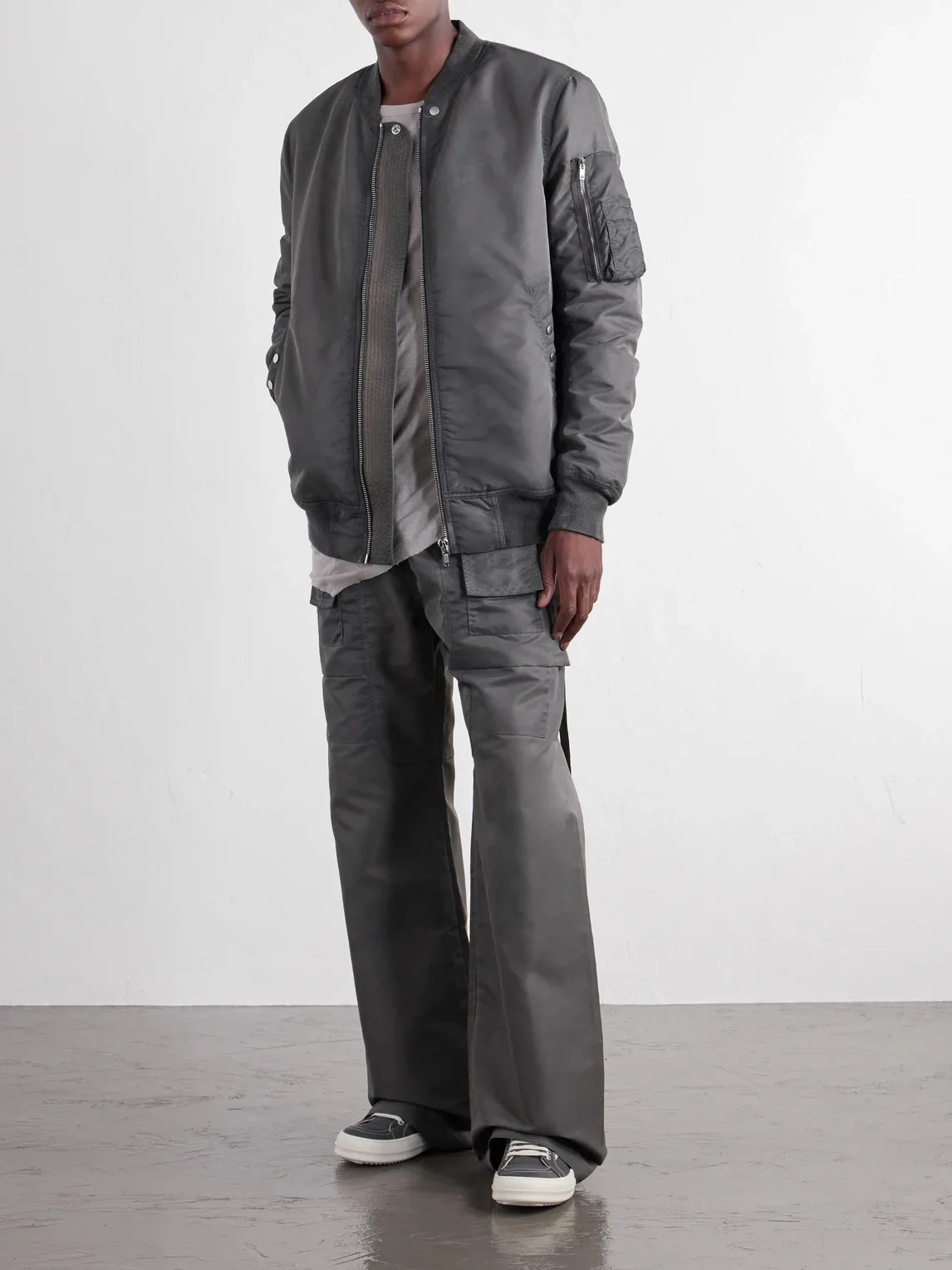 Drkshdw by Rick Owens Classic Flight Padded Shell Bomber Jacket by Rick Owens