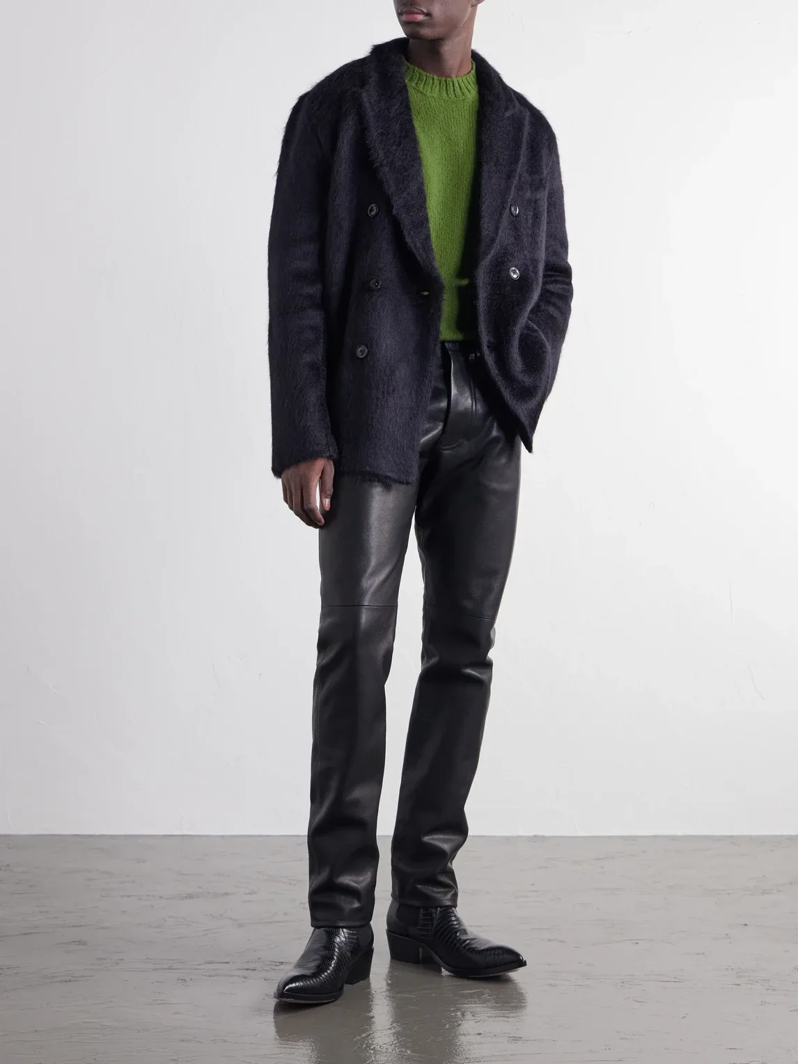Slim-Fit Leather Trousers by Tom Ford