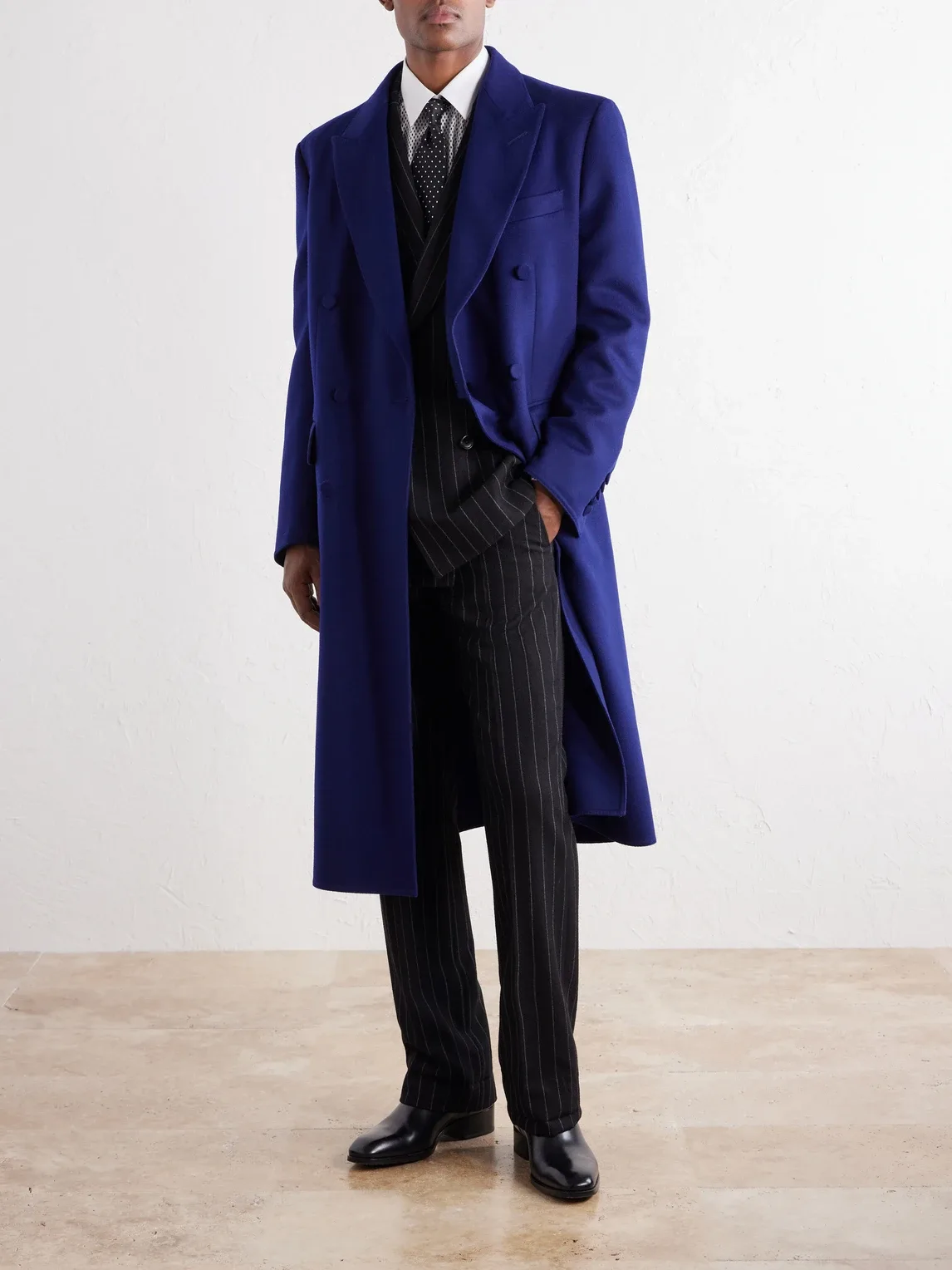 Double-Breasted Brushed Wool and Cashmere-Blend Felt Coat by Tom Ford