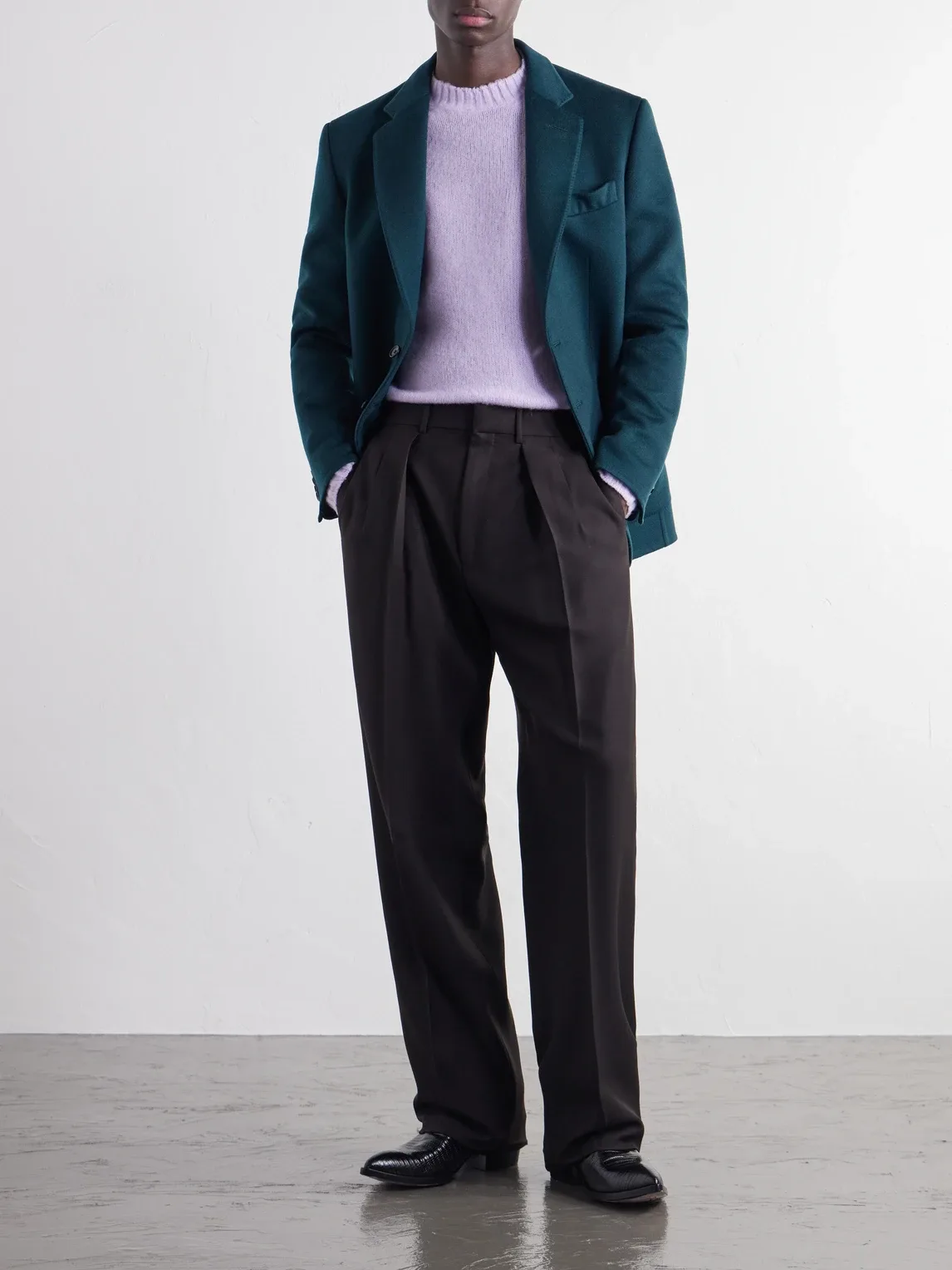 Straight-Leg Pleated Woven Wool Tuxedo Trousers by Tom Ford