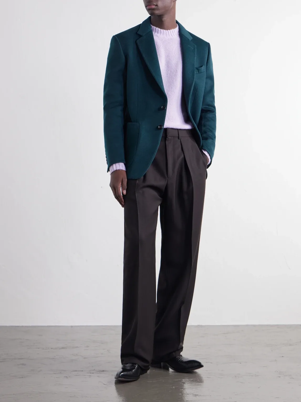 Woven Cashmere Blazer