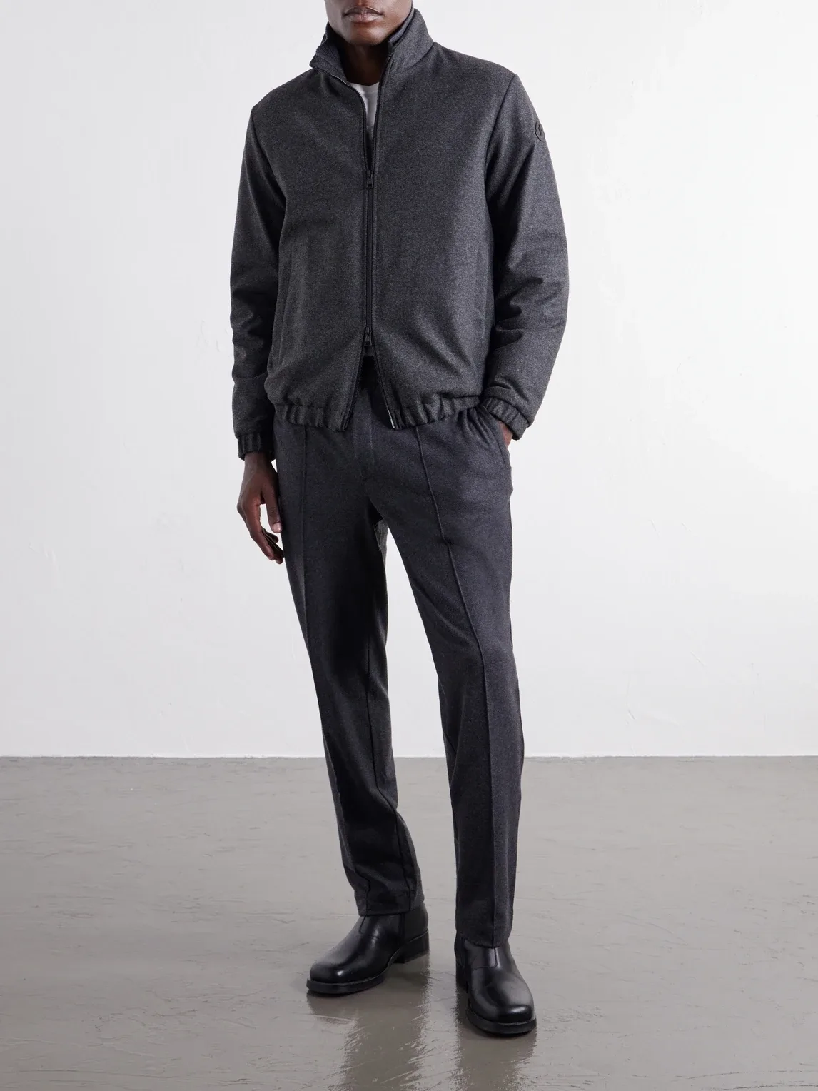 Limberl Stretch-Flannel Padded Blouson Jacket
