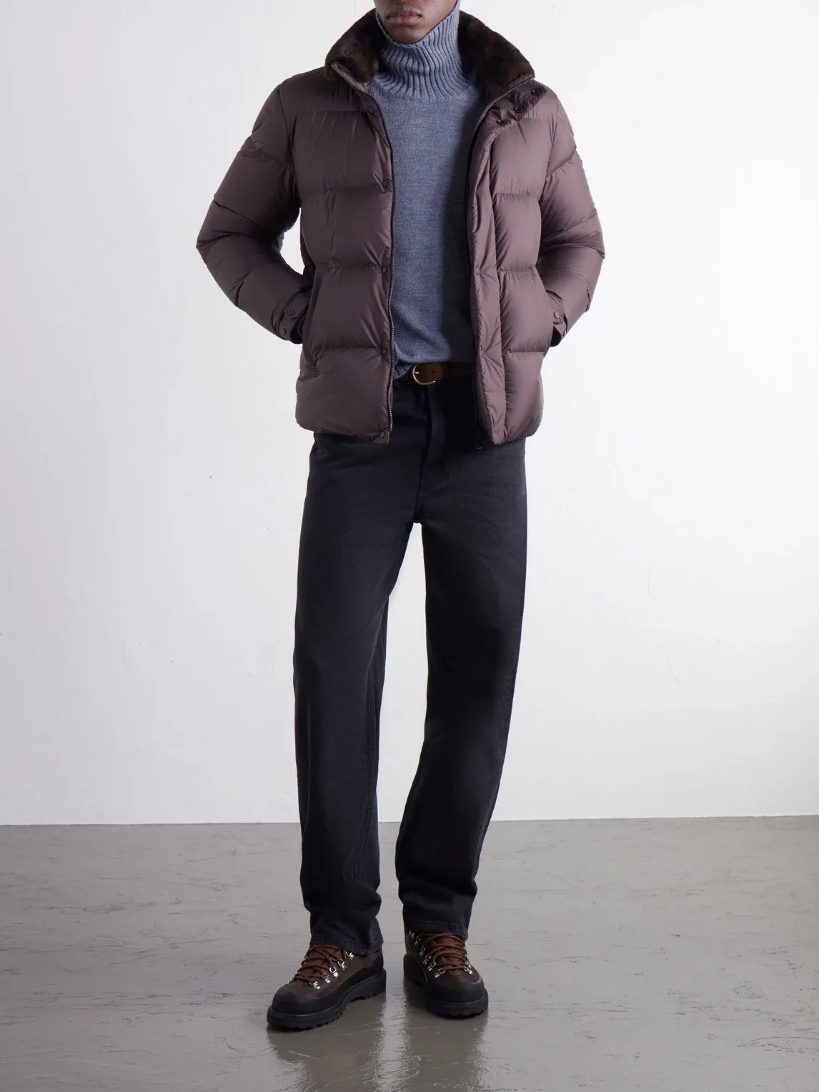 Drisfall Plush-Trimmed Quilted Shell Down Jacket