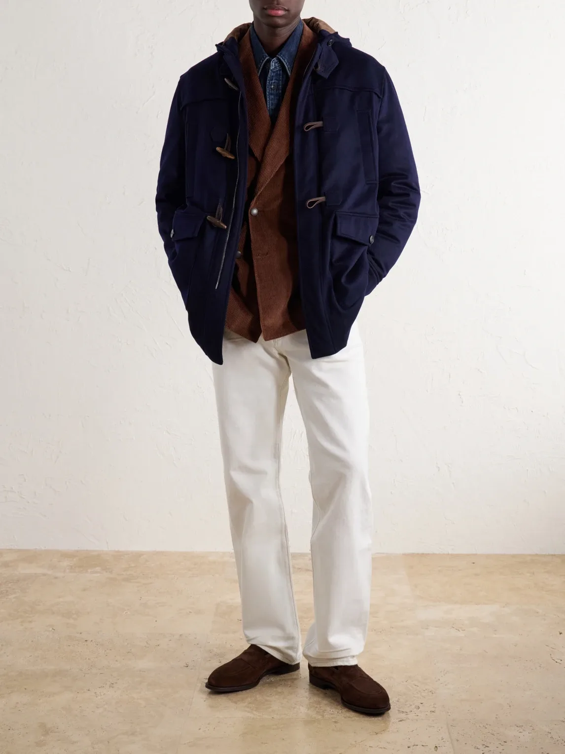 Montgomery Hooded Leather-Trimmed Wool and Cashmere-Blend Padded Parka by Canali