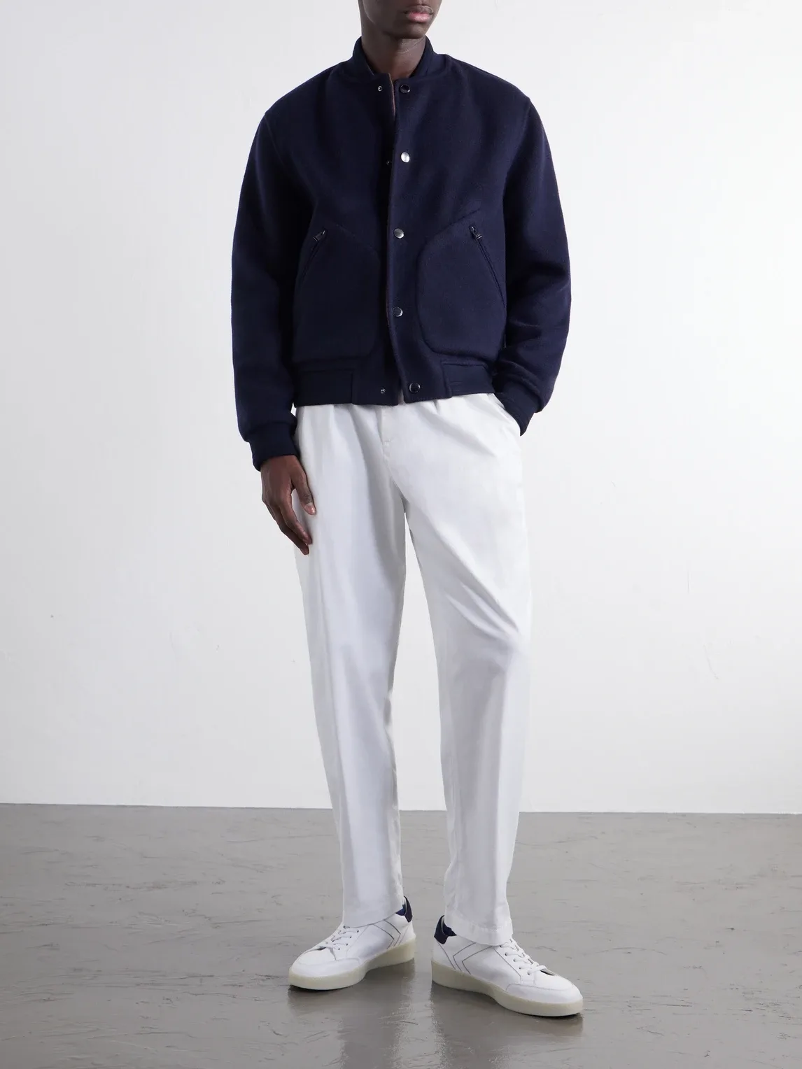 Reversible Cashmere and Silk-Blend Felt Bomber Jacket by Canali