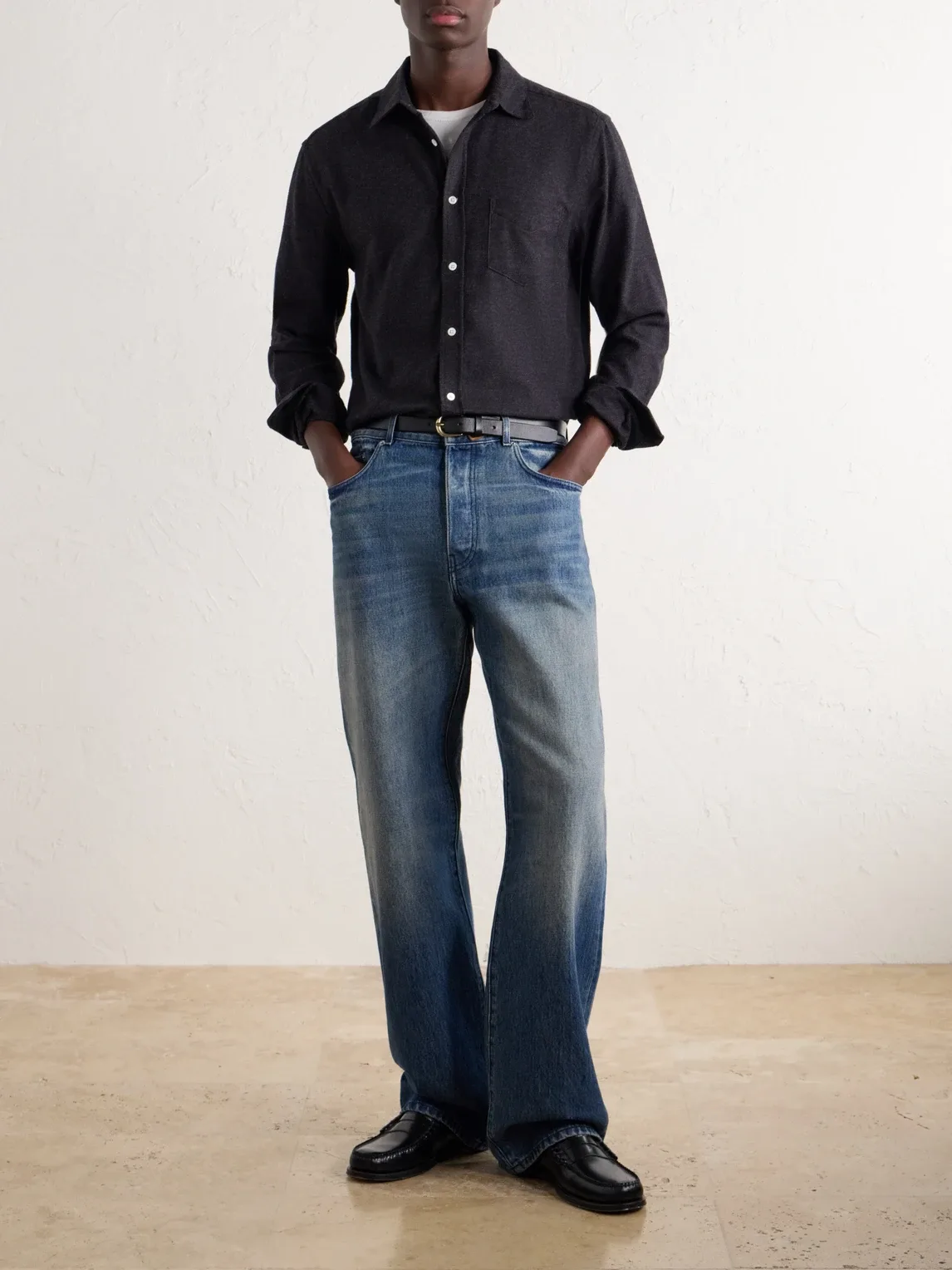 Teca Brushed Cotton-Twill Shirt