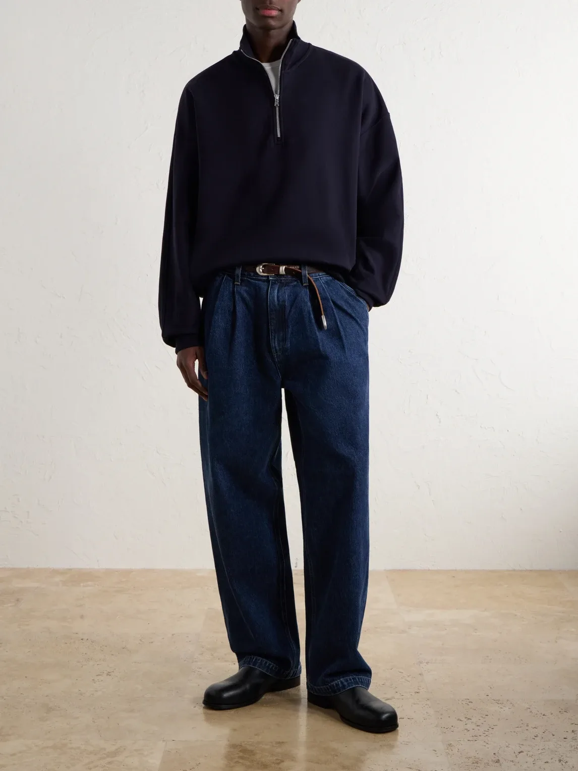 Slater Straight-Leg Pleated Jeans by AGOLDE
