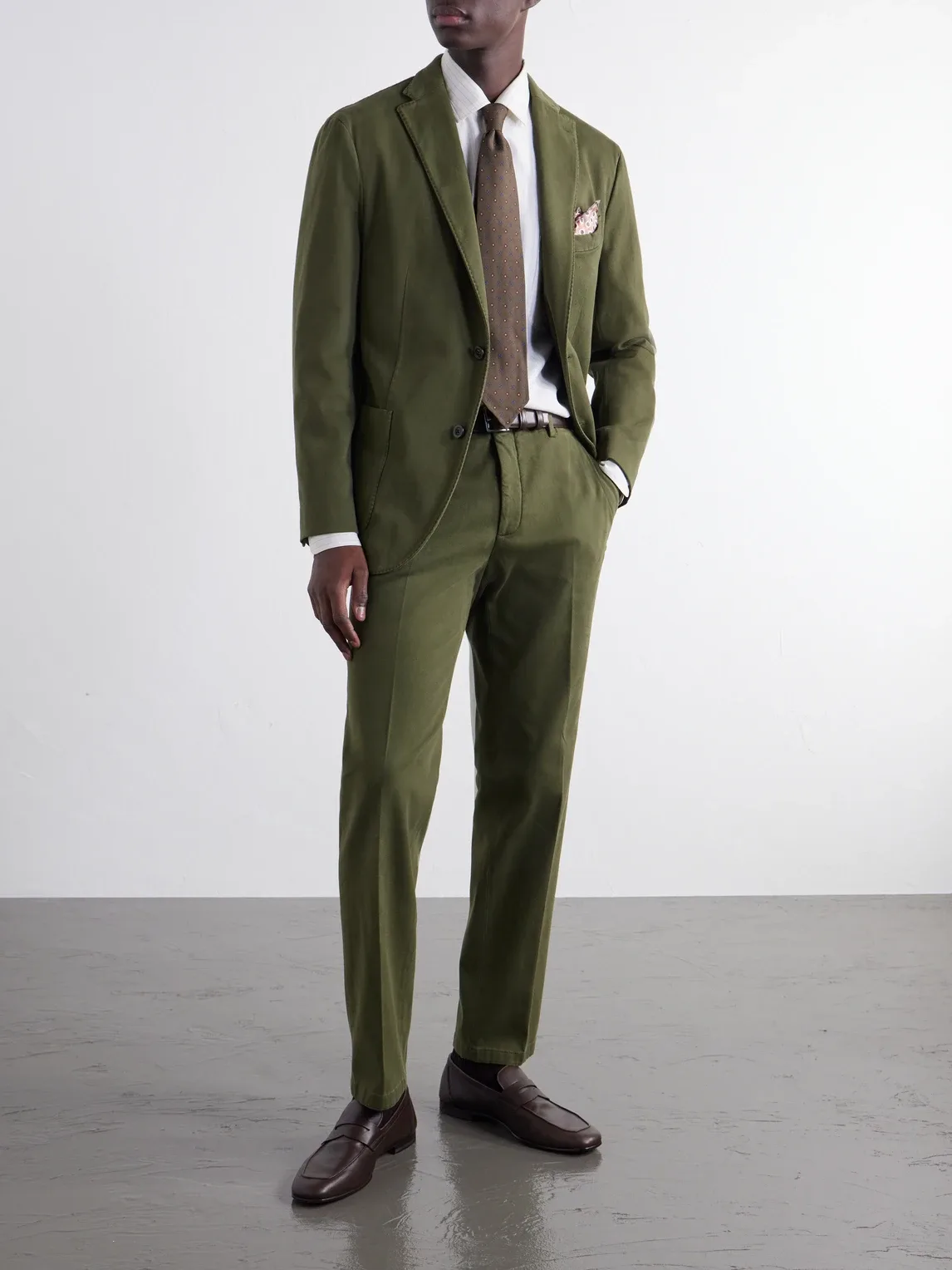 Stretch Cotton-Twill Suit Jacket by Boglioli