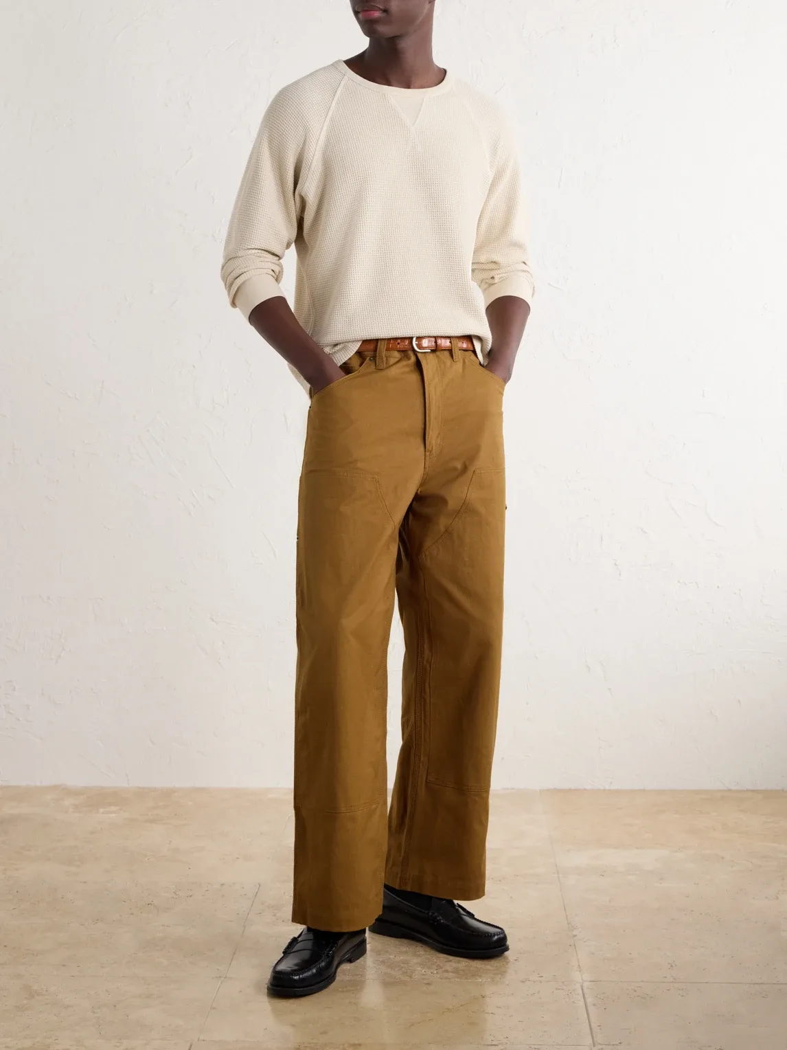 Thermal Waffle-Knit Cotton T-Shirt by Corridor