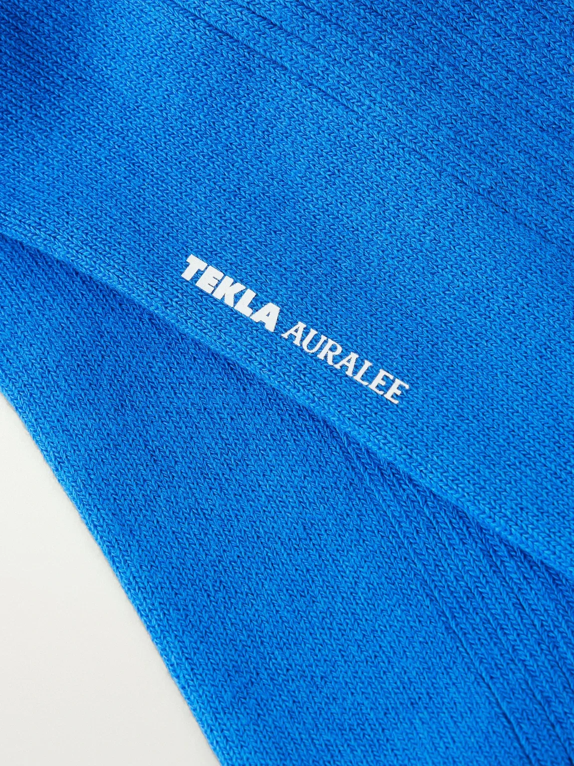 Auralee Ribbed Organic Cotton-Blend Socks by Tekla