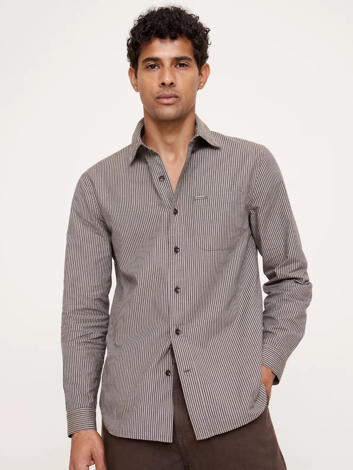 Standard-Fit Cotton Oxford Shirt by Banana Republic