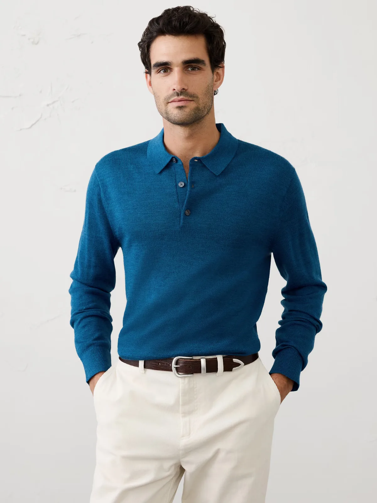 Merino Wool Polo Sweater by Banana Republic