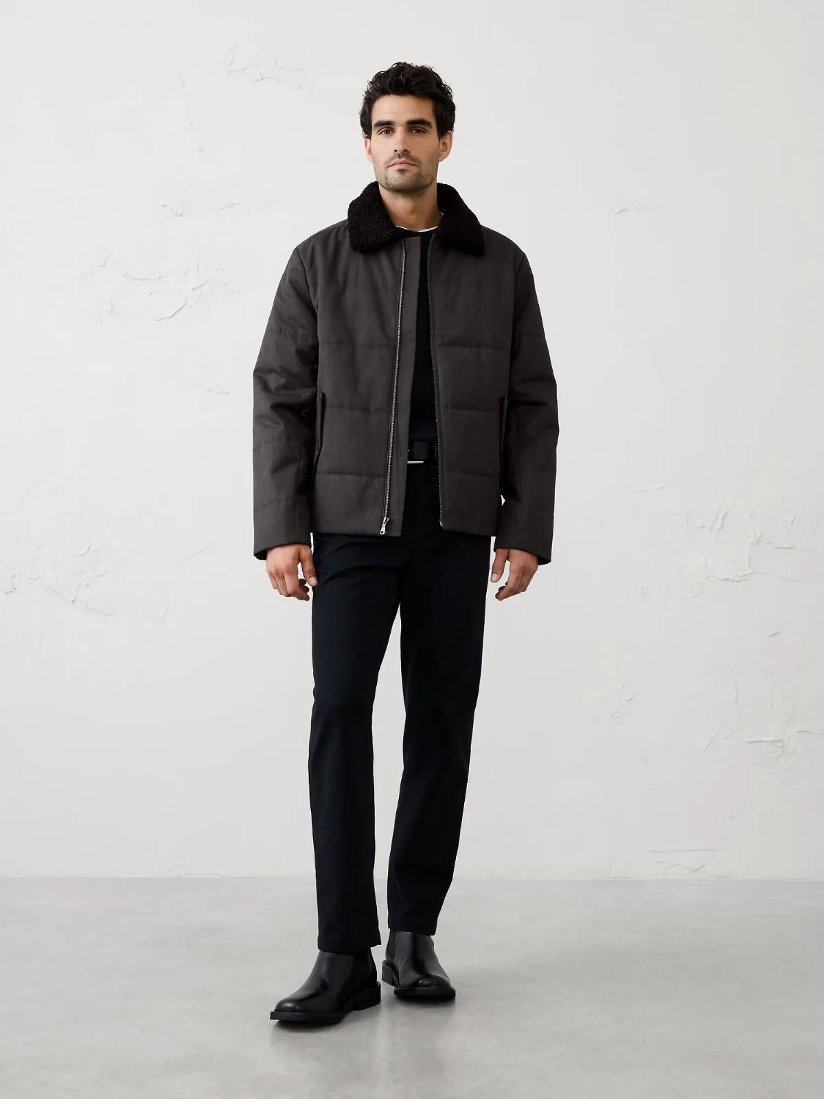 Sherpa Collar Puffer Jacket
