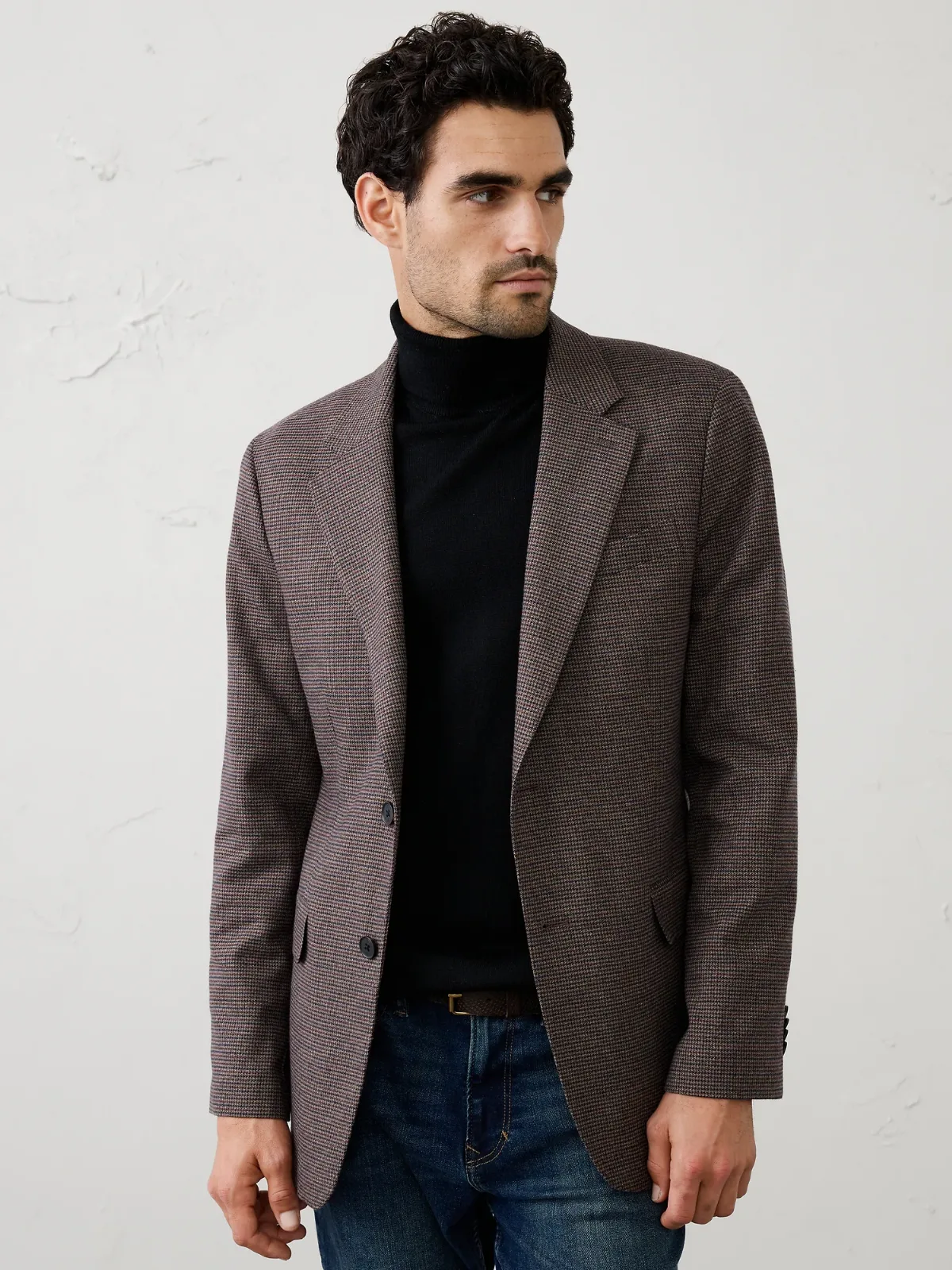 Mini-Check Suit Jacket by Banana Republic