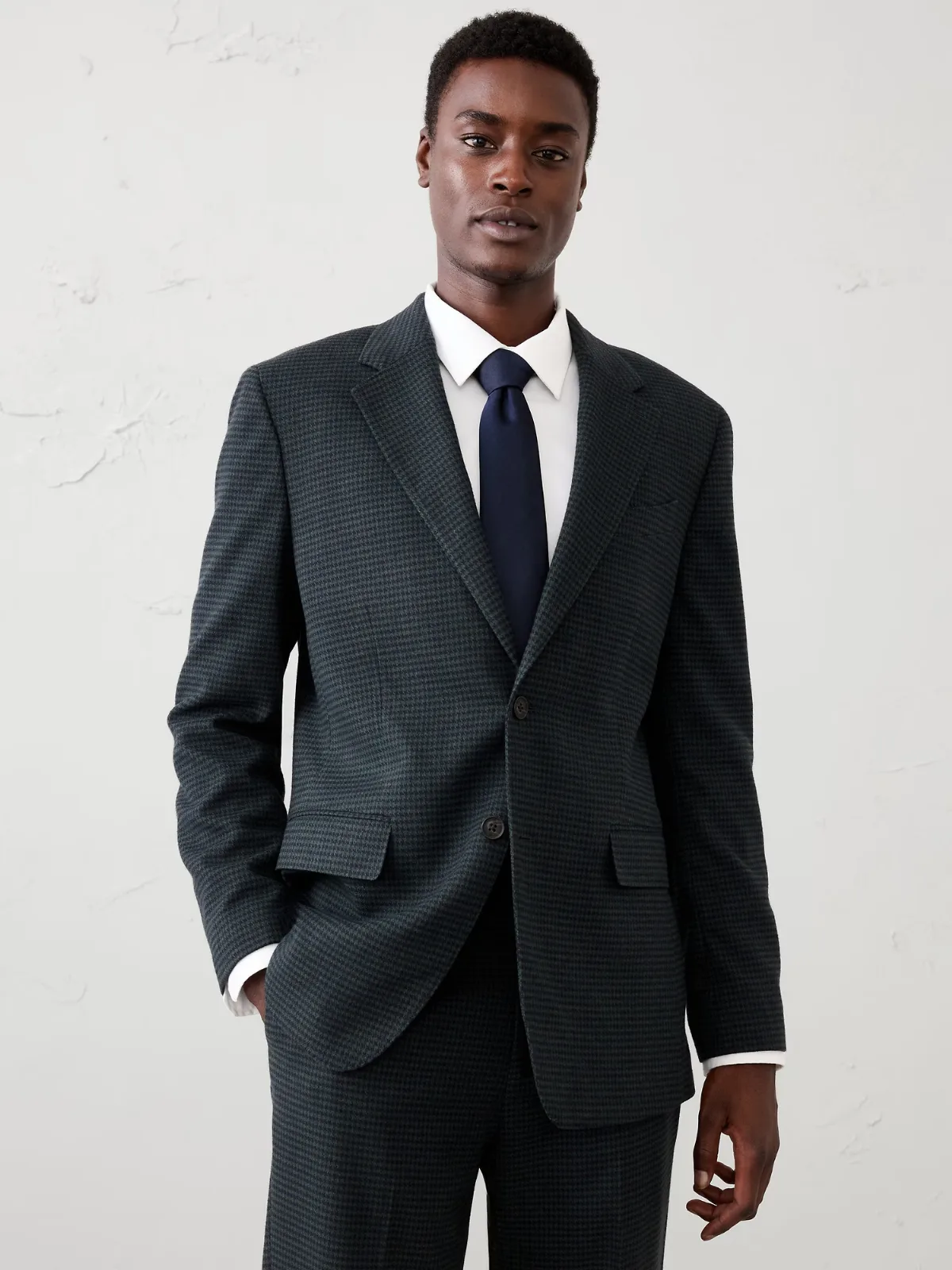 Houndstooth Suit Jacket by Banana Republic
