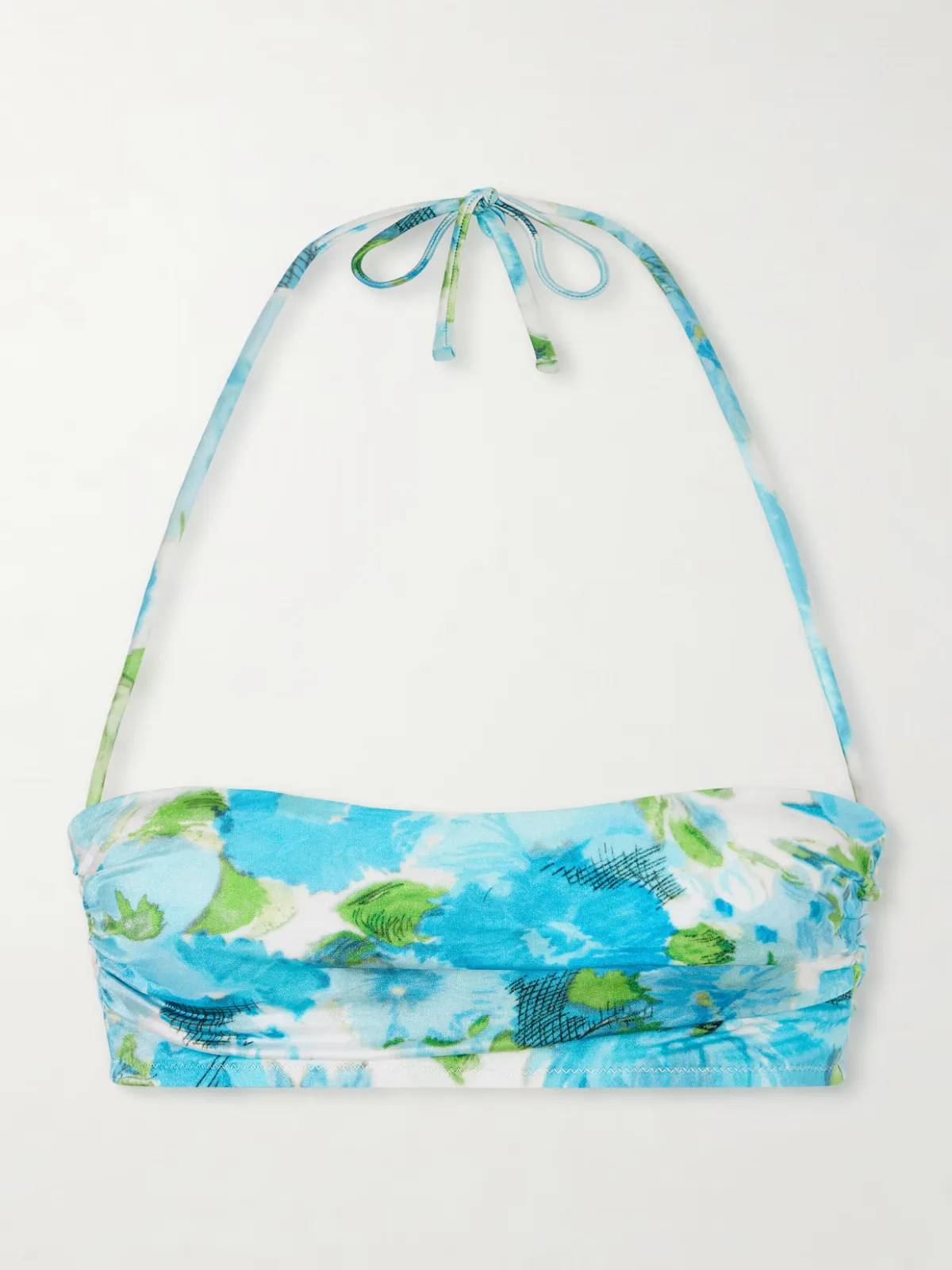 - Floral-print Bandeau Bikini Top -