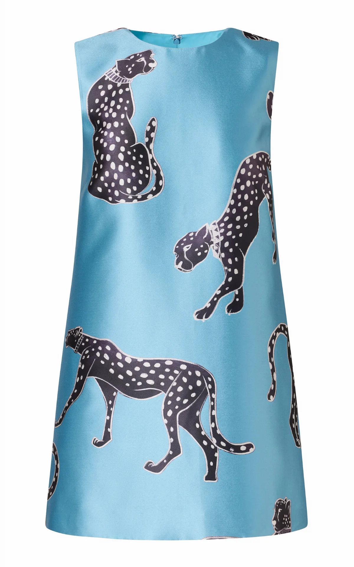 Sofia Cheetah-Print Satin Mini Dress by Roame