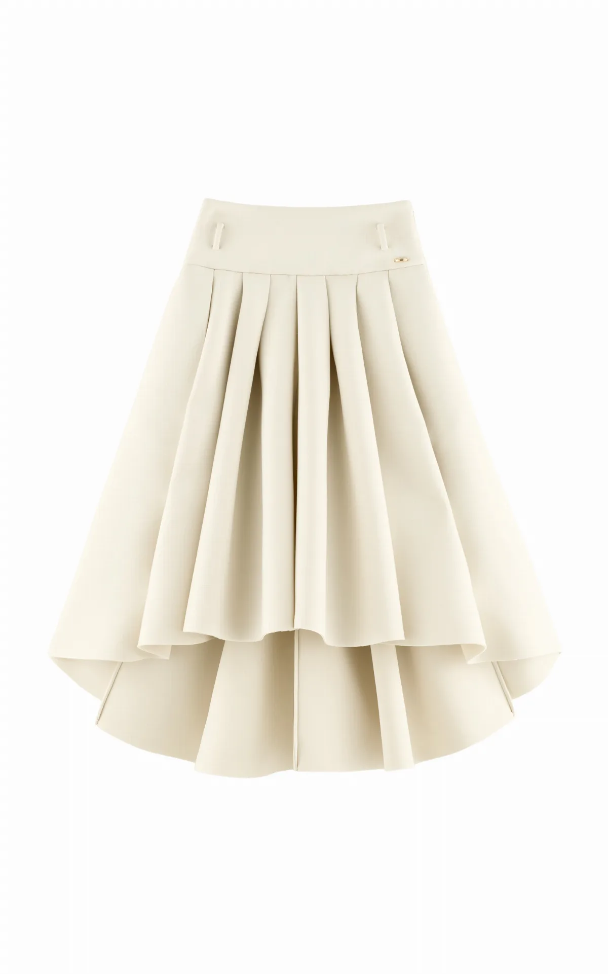 Scuba Pleated Crepe Midi Skirt by Arakii