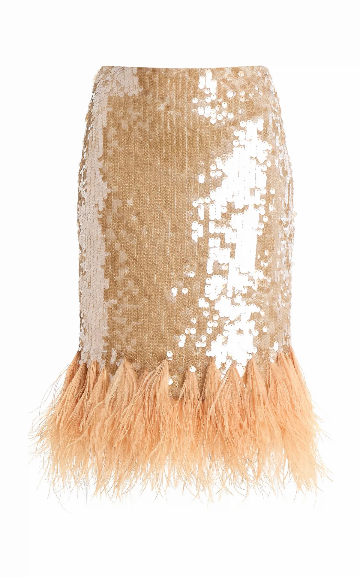 Del Cielo Feather-Embellished Mini Skirt