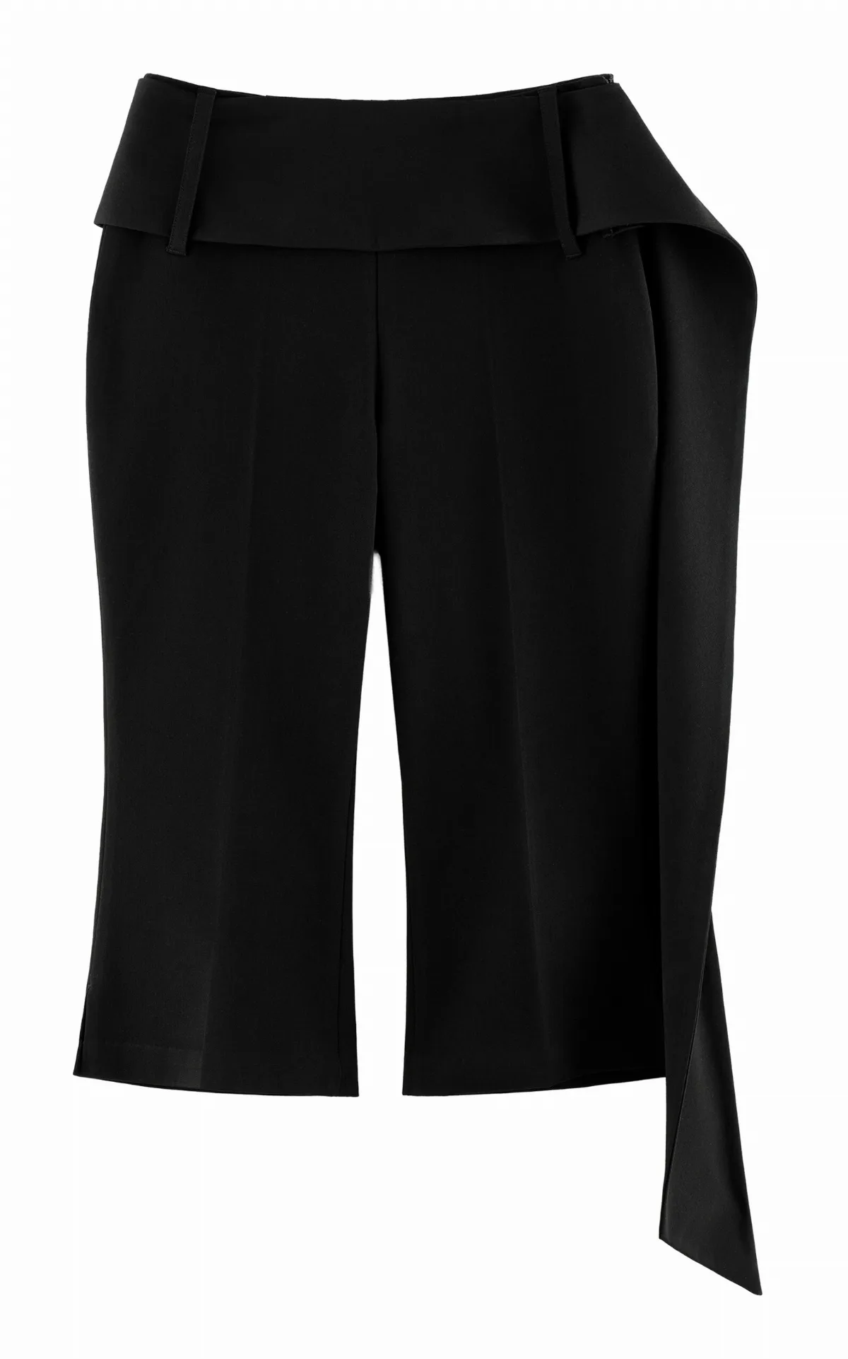 High-Waisted Twill Capri Pants by Arakii