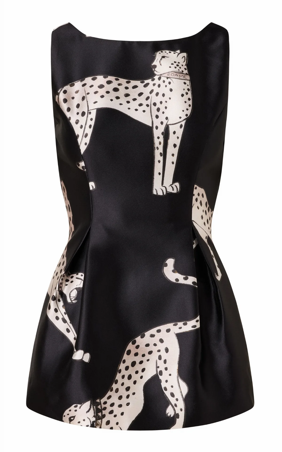 Vixon Cheetah-Print Satin Top by Roame