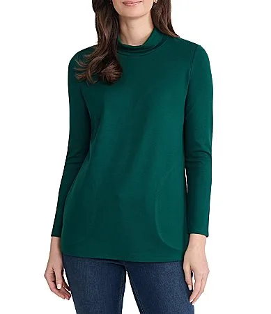 Dakota Knit Mock Neck Long Sleeve Tunic