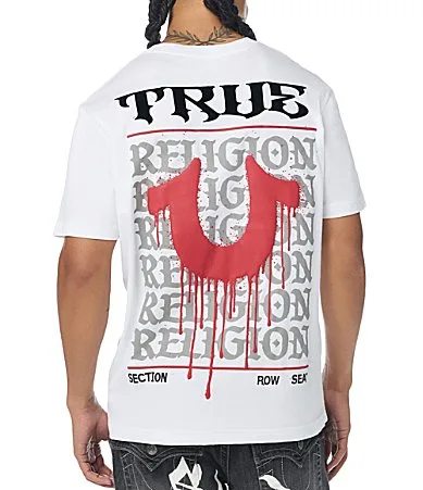 Short Sleeve Drippy Horseshoe Tee by True Religion