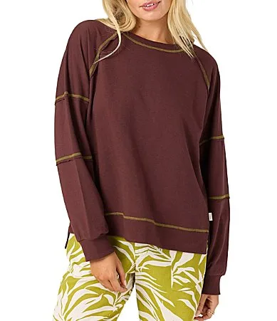 Seamed French Terry Pullover Top by O'Neill
