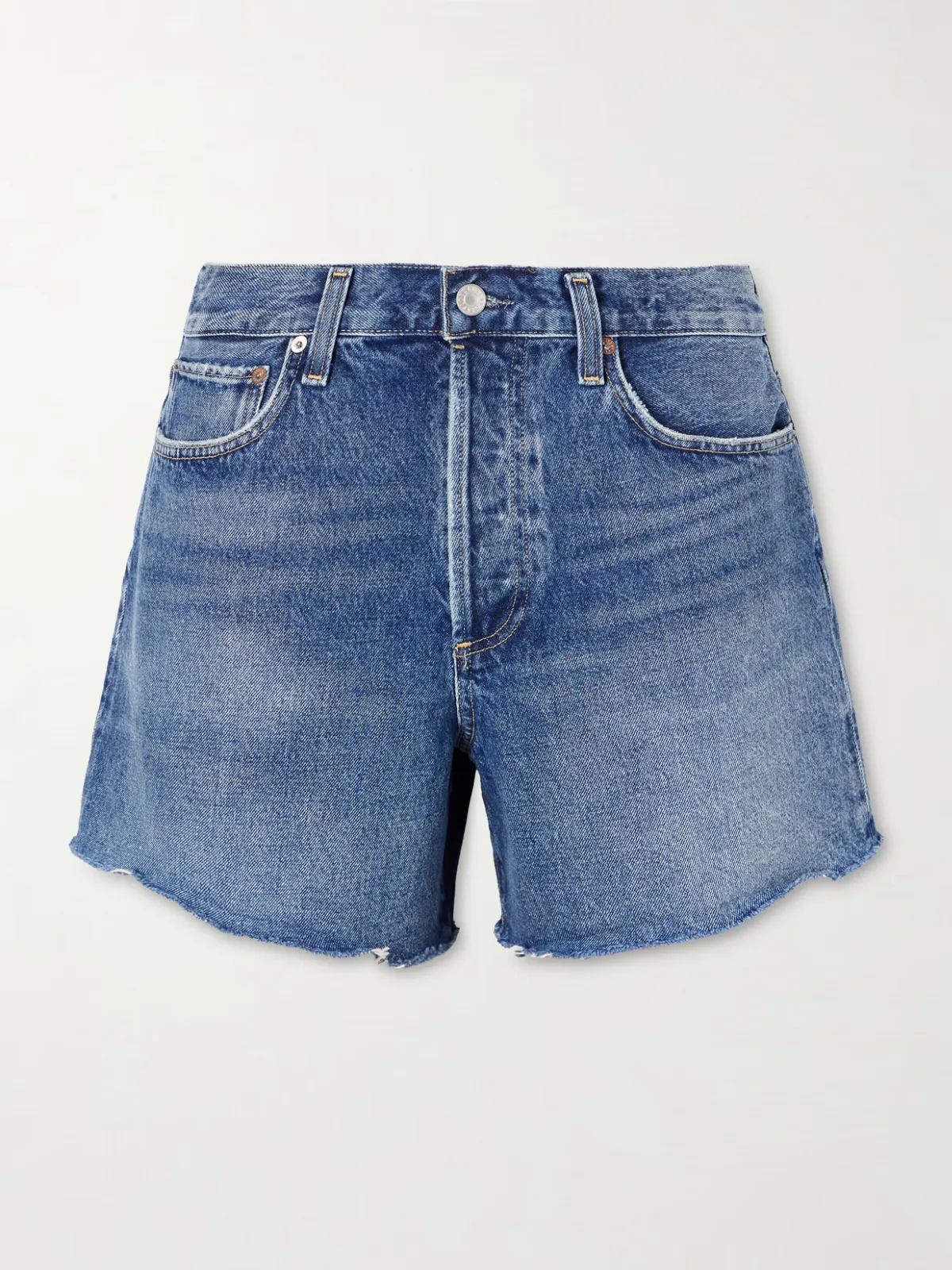 - Nye Frayed Denim Shorts -