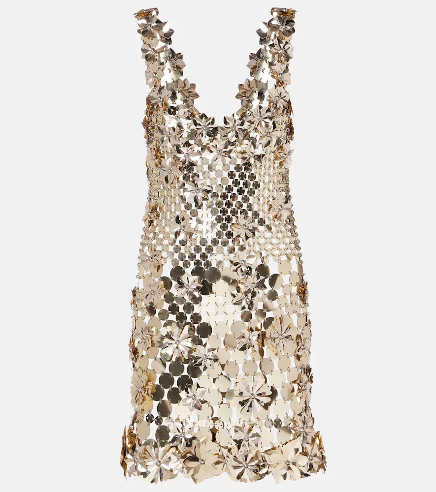Embellished Chainmail Minidress by Rabanne