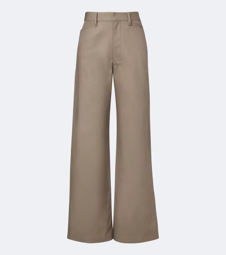 Cotton Twill Wide-Leg Pants by Lemaire