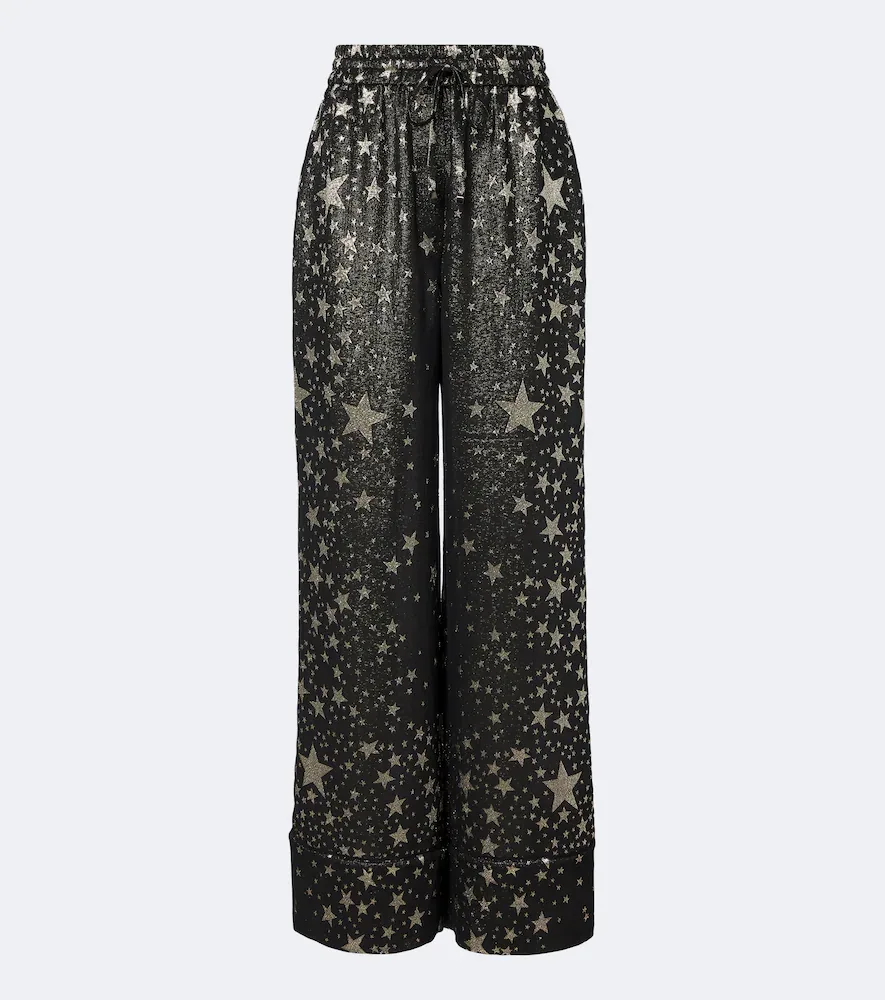 Silk-Blend Jacquard Lam Wide-Leg Pants by Dolce&Gabbana