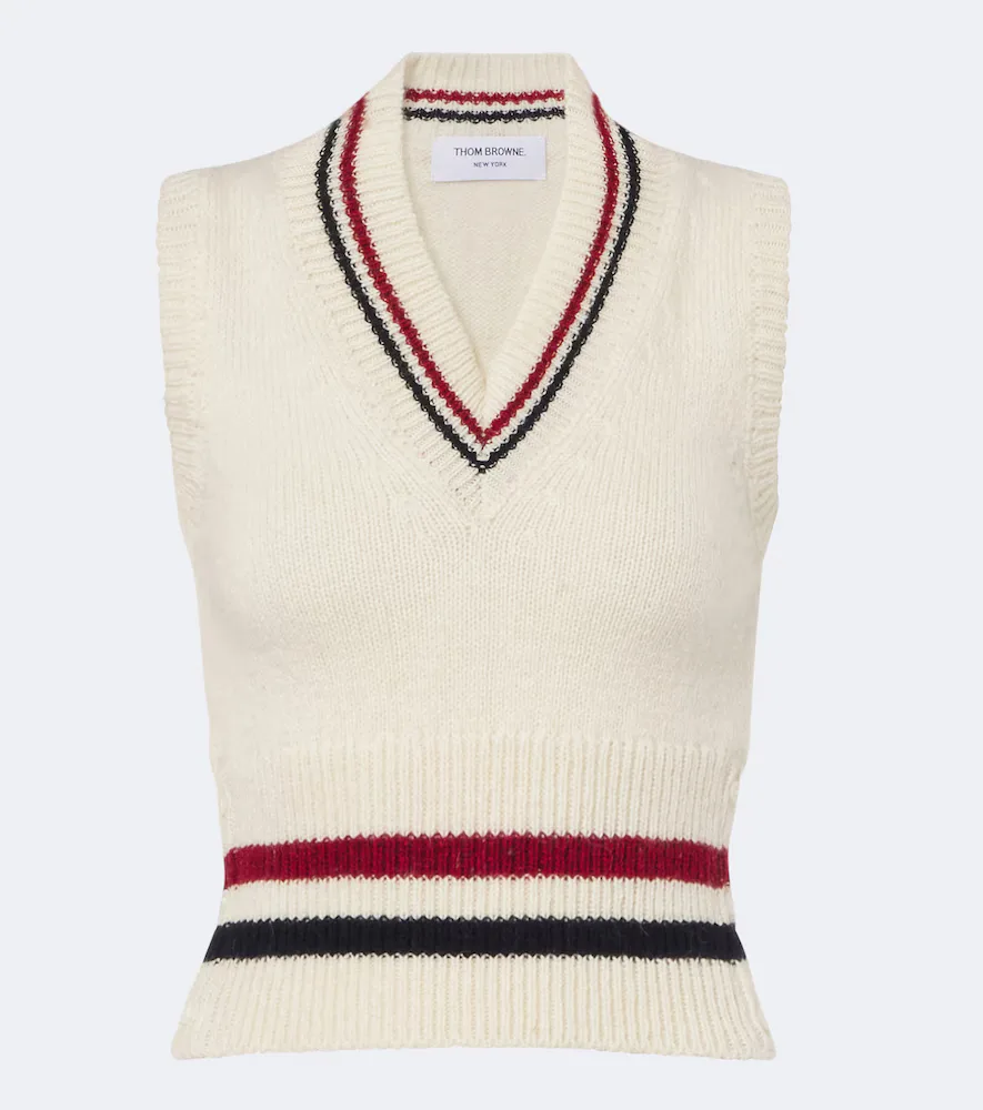 Hector Wool and Mohair Sweater Vest by Thom Browne
