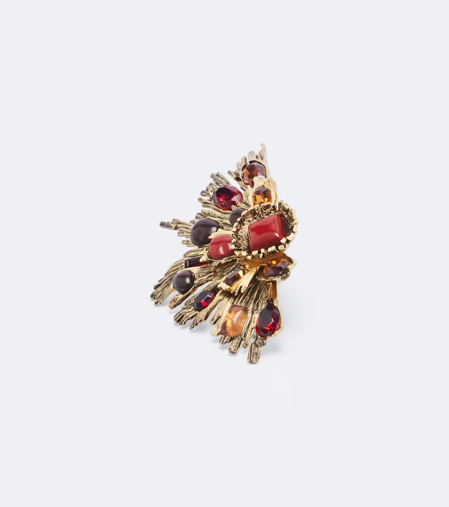 Sunrise Embellished Ring by Saint Laurent