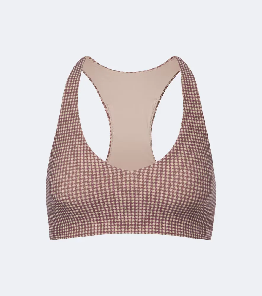 Palacio Getta Gingham Sports Bra by The Upside