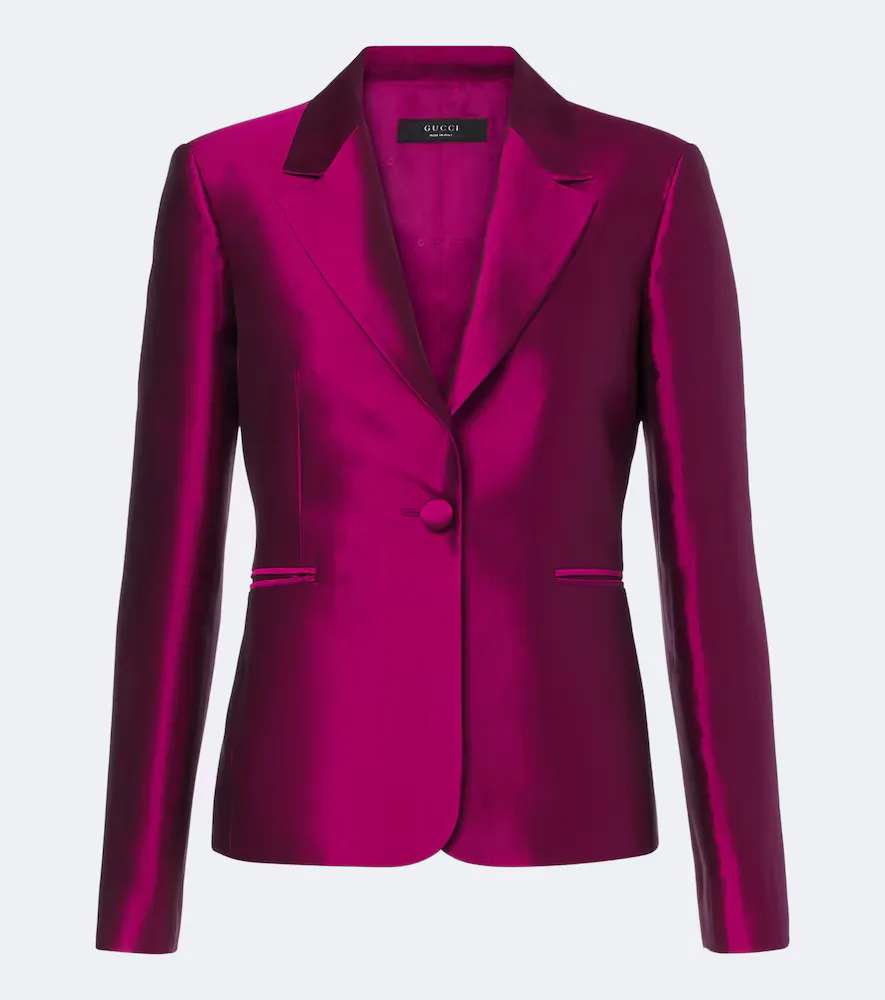 Silk Satin Blazer by Gucci
