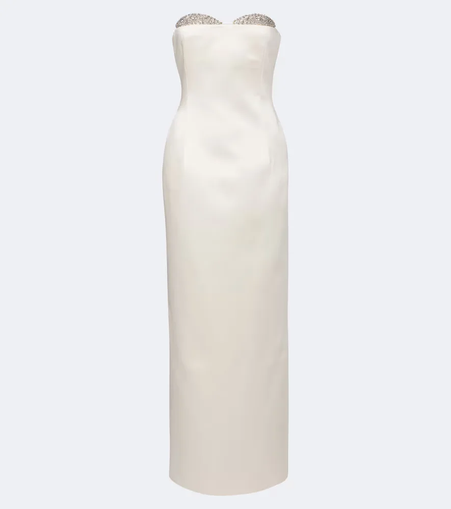 Noelie Embellished Satin Bustier Gown