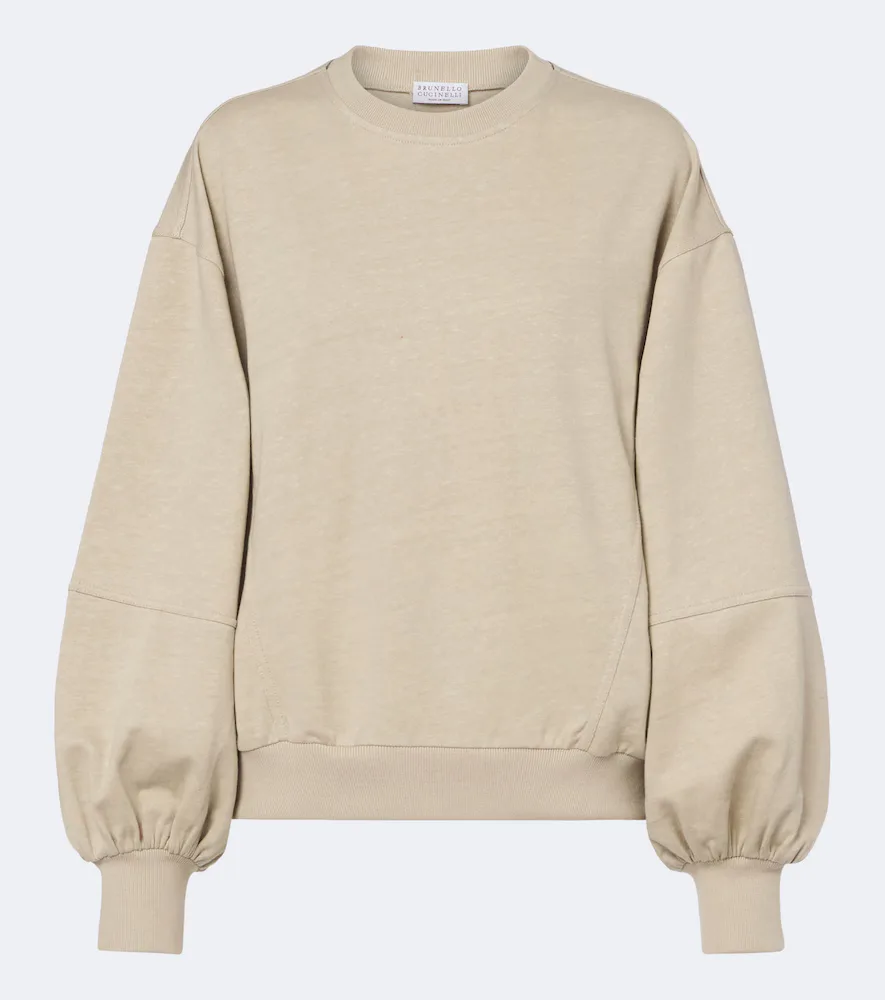 Monili Cotton and Linen Sweatshirt by Brunello Cucinelli