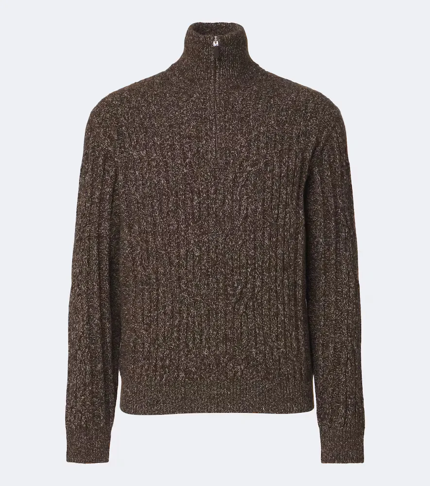 Wool and Cashmere Half-Zip Sweater