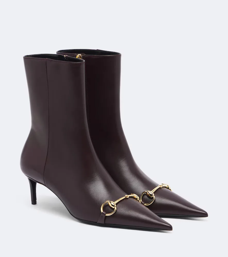 Donna Horsebit Leather Ankle Boots
