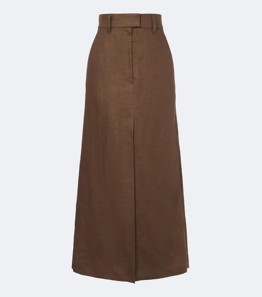 Linen Maxi Skirt by Brunello Cucinelli
