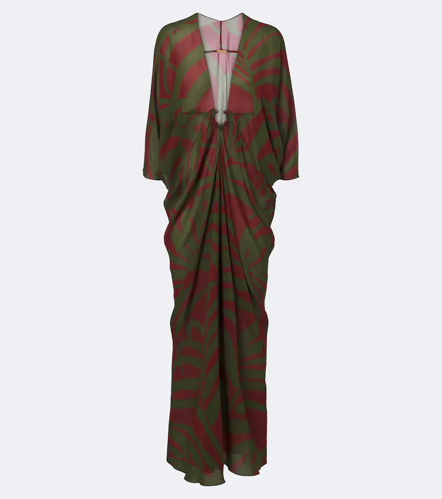 Printed Georgette Kaftan by Johanna Ortiz