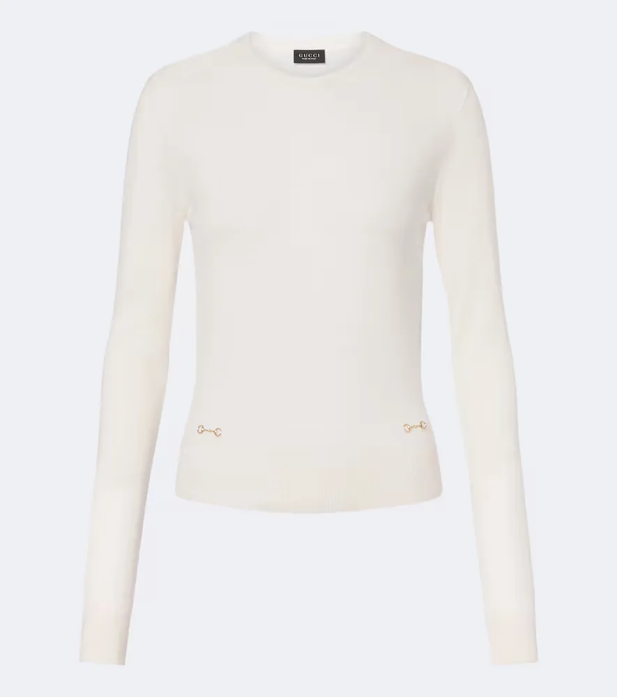 Horsebit Wool Sweater by Gucci