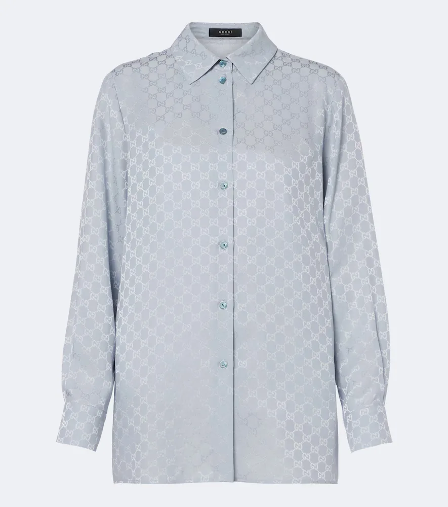 GG Silk Jacquard Shirt by Gucci