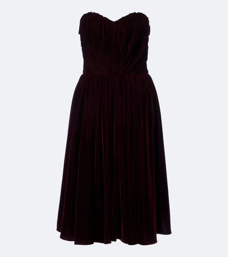 Velvet Bustier Dress by Dolce&Gabbana