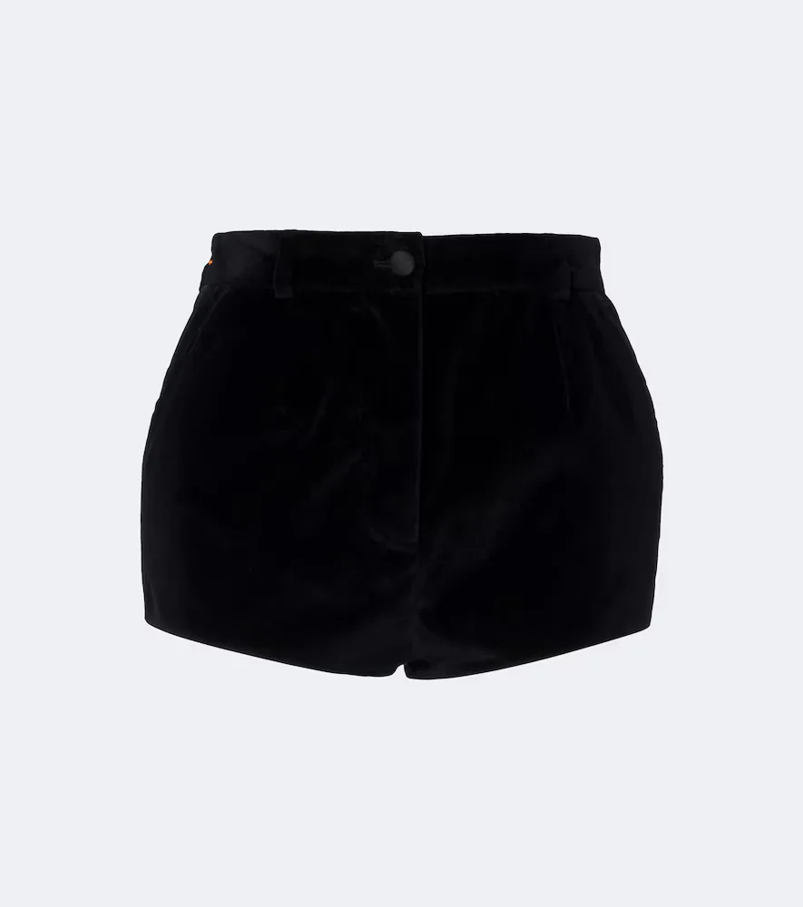 Cotton and Silk-Blend Velvet Shorts by Dolce&Gabbana