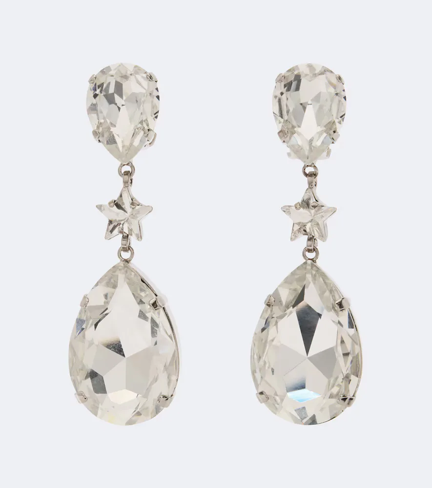 Crystal-Embellished Clip-On Earrings by Dolce&Gabbana