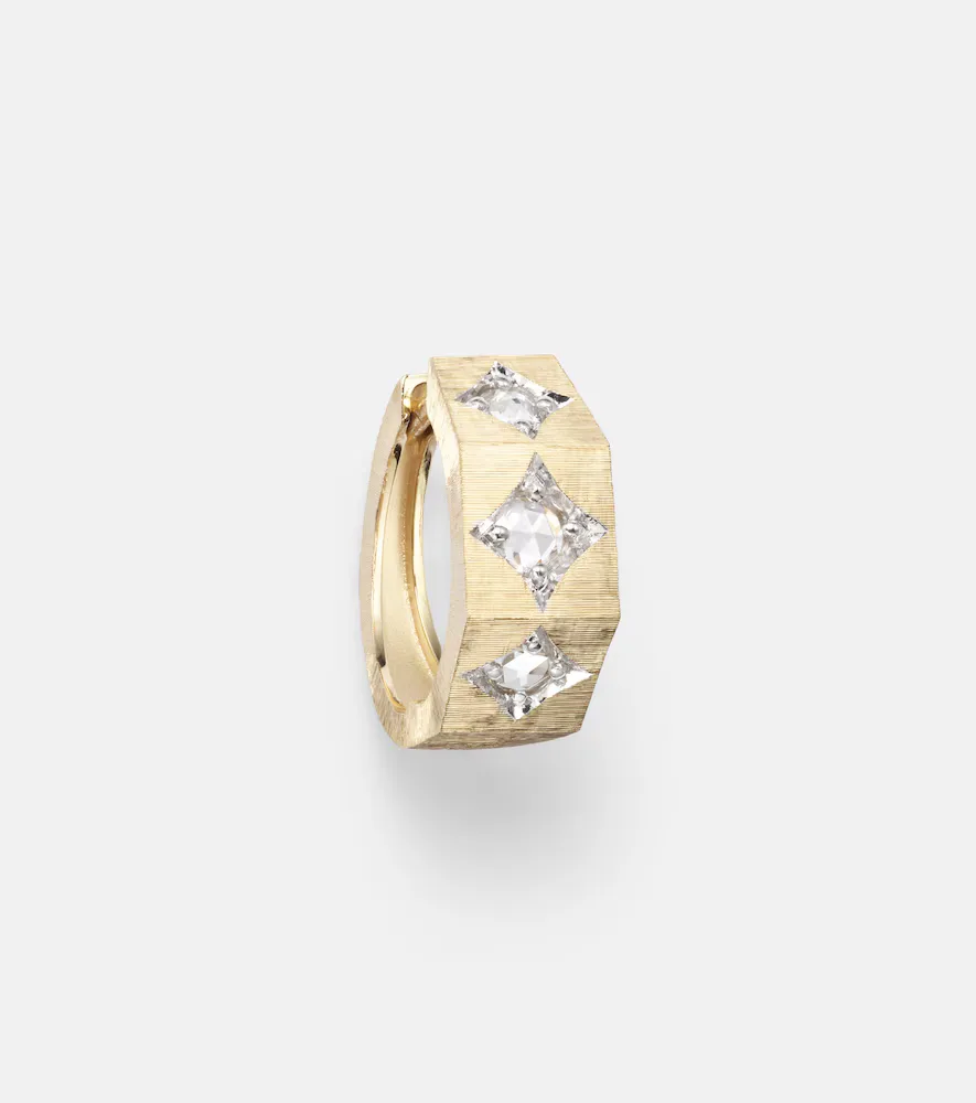Ecrou Coco 18kt Gold Single Hoop Earring by Marie Lichtenberg