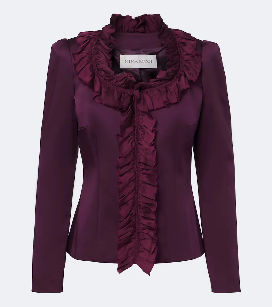 Ruffled Cady Jacket by Nina Ricci