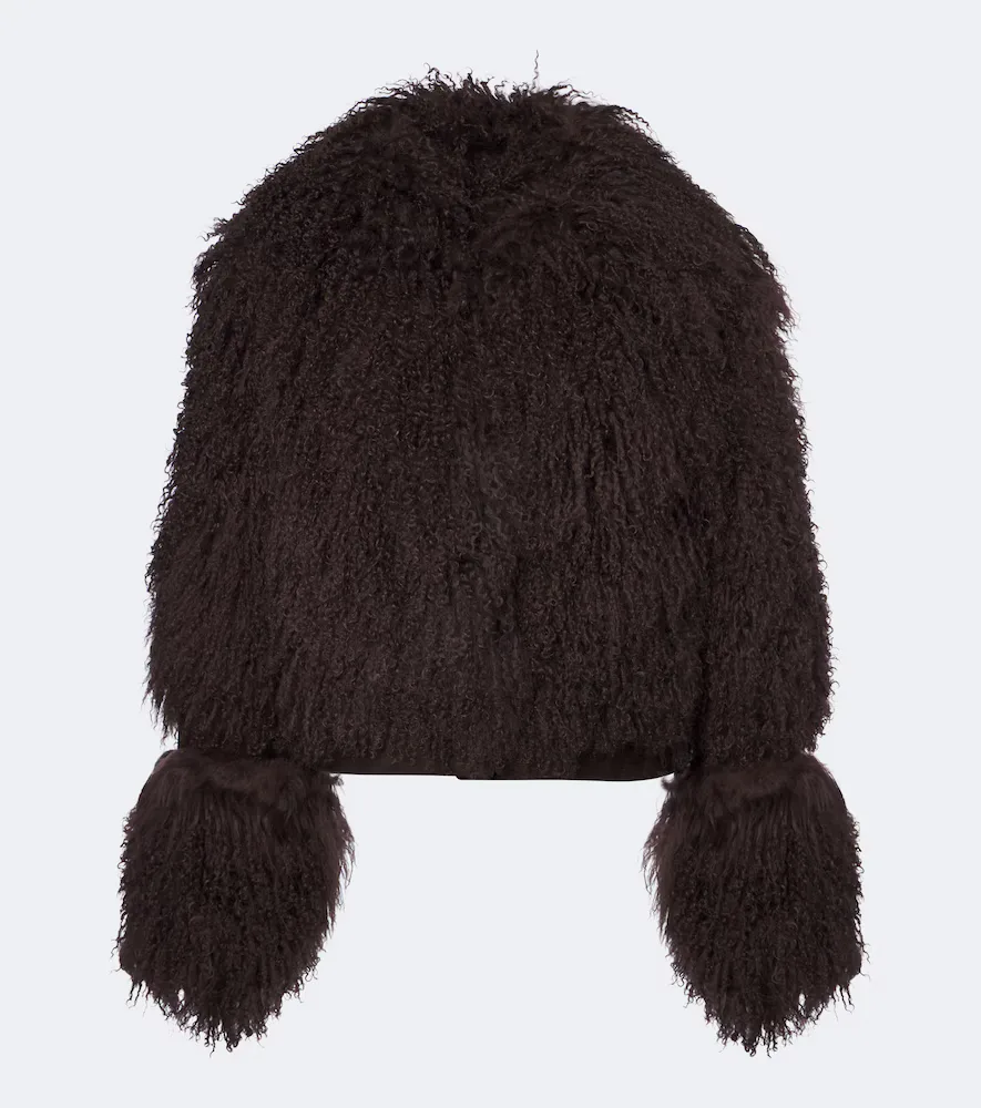 Vespera Suede-Trimmed Shearling Jacket